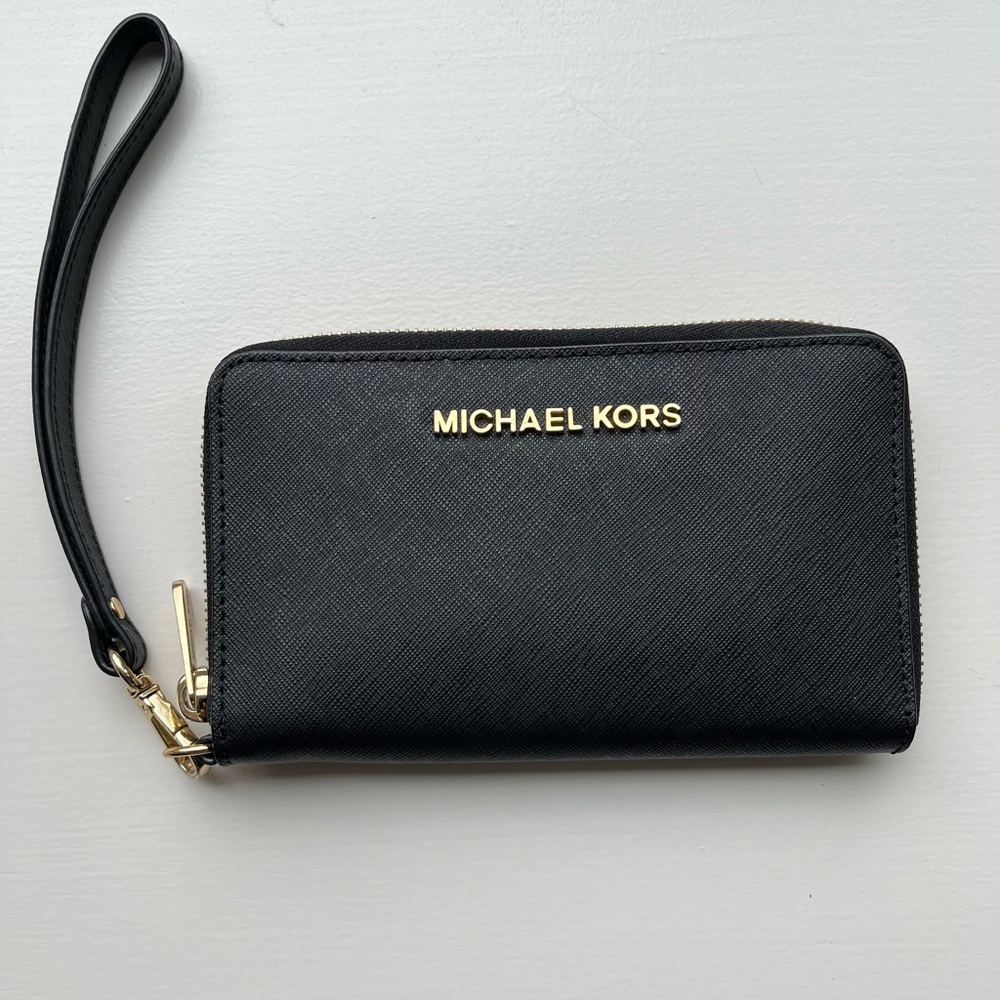 Michael Kors Wristlet with MK Puff Keychain